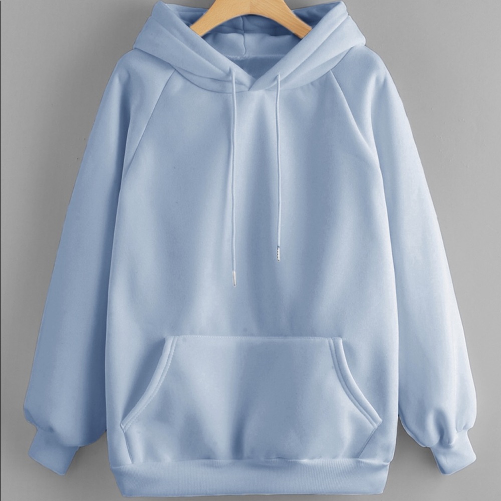Drawstring Detail Solid Hoodie